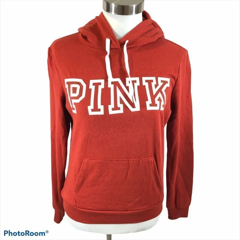 VS Pink Logo Pullover Hooded Sweatshirt Size XS‎